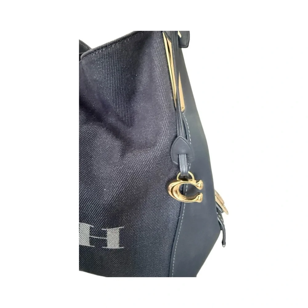 Coach Dalton 31 Horse and Carriage Jacquard Shoulder Bag - Blue Denim. LIKE NEW - Picture 8 of 13